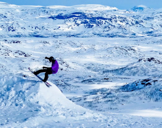 Snowboarding in Sweden